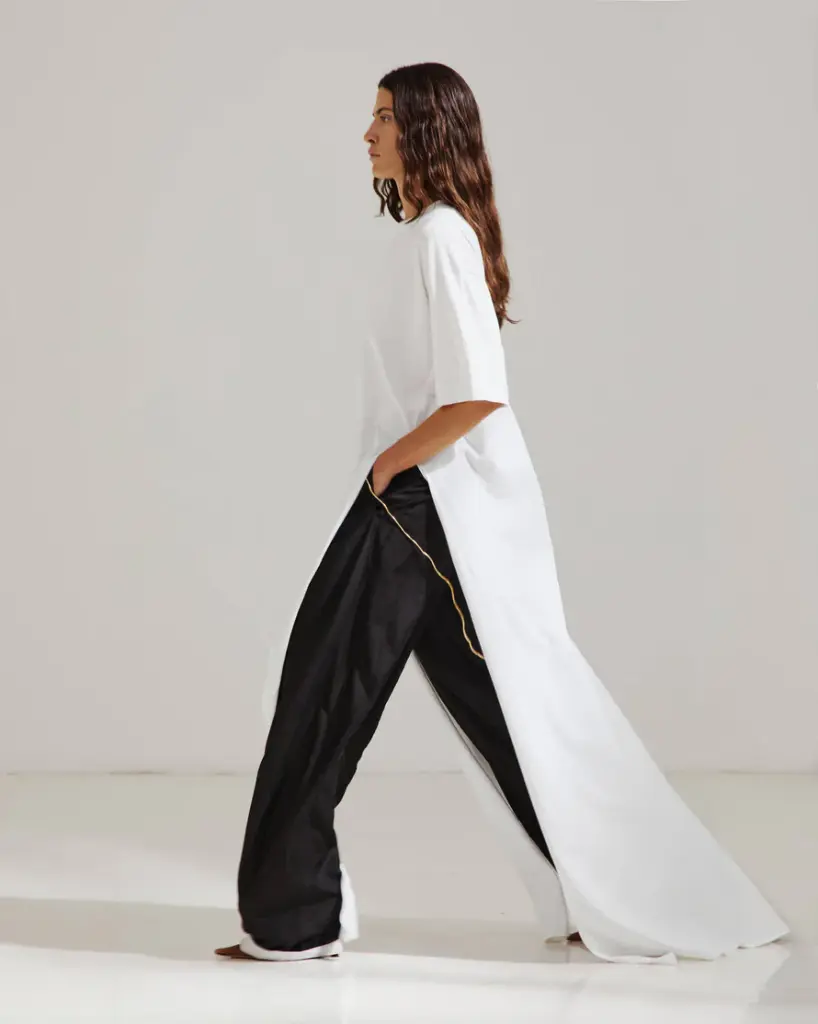 Phebe- Chain Adorned Double Sided Wide-Led Pants