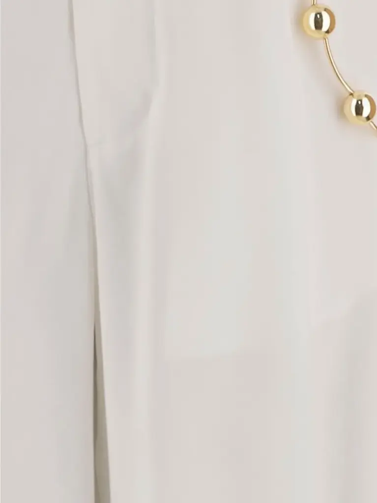 Danielle- Chain Adorned Wide-Led Trousers