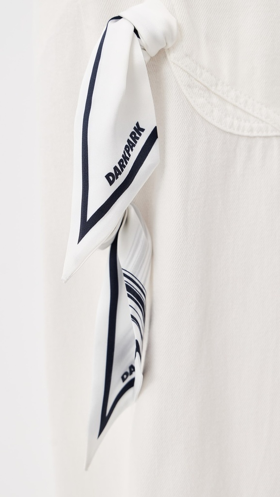 Lisa- Scarf Adorned Loose Fit Carpenter Tencel Denim