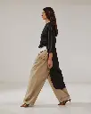 Wendy- Elastic Waist Wide- Led Trousers