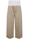 Wendy- Elastic Waist Wide- Led Trousers