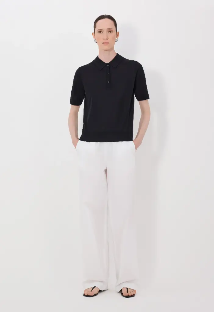 Migo Fluid Cashmere Polo Shirt