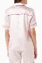Jacq Off Satin Pajama Shirt Soft Pink