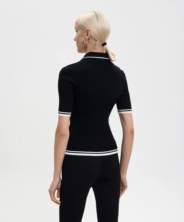 Rib Viscose Knit S/S Polo 