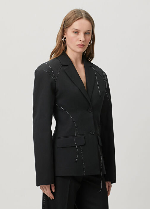 Wo Strech Color Block Blazer 