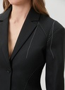Wo Strech Color Block Blazer 