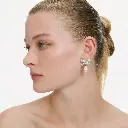 Crystal Bow Pearl Droplet Earrings