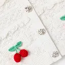 Cream Cherry Motif Cardigan