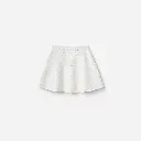 Cream Cherry Motif Knit Skirt