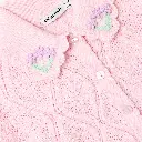 Pink Flower Embroidered Knit Top