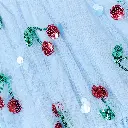 Blue Cherry Sequin Mesh Dress