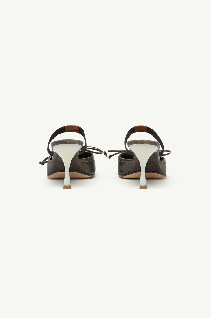 Leather Mule With Square Toe