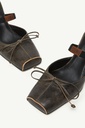 Leather Mule With Square Toe