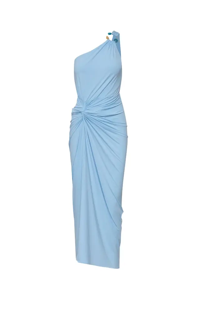 Canoa Maxi Dress In Cielo De Puna