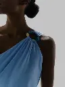 Canoa Maxi Dress In Cielo De Puna