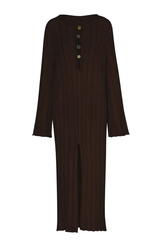 Mamu Maxi Dress In Cacao Andiamo