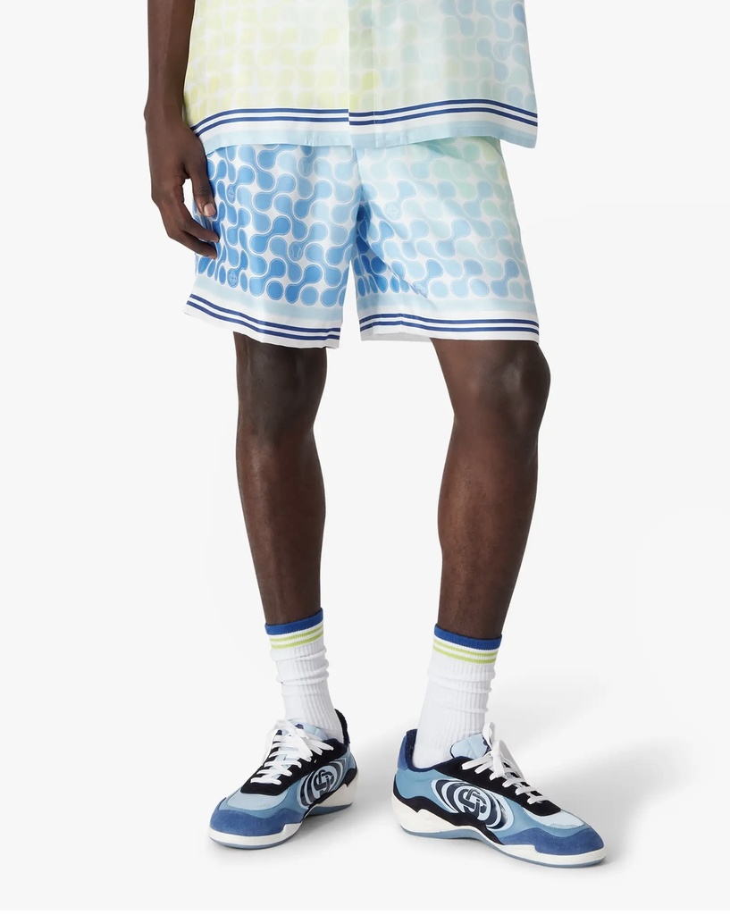 Tennis Tile Silk Shorts