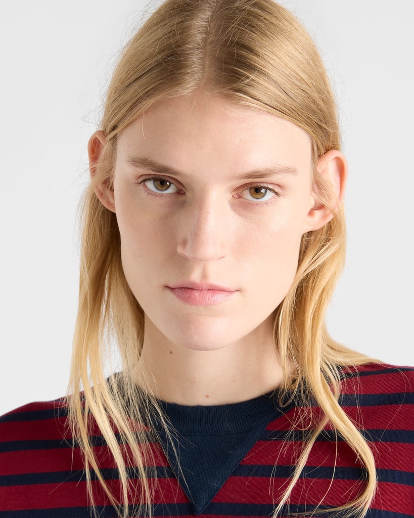 Long Sleeved Striped Jersey T-Shirt