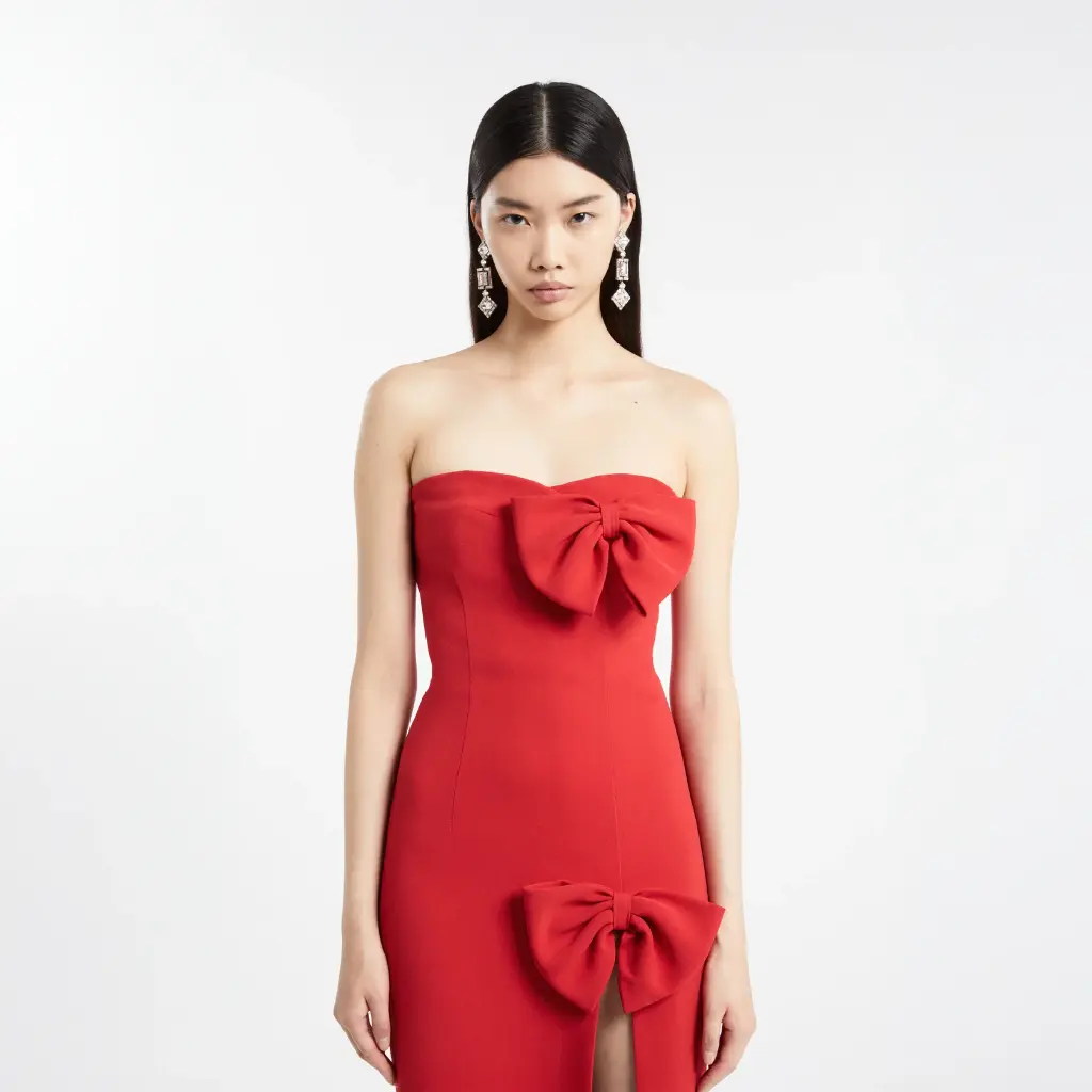 Cady Evening Dress with Bows