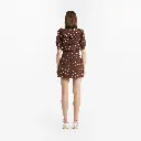 Polka Dot Silk CDC Mini Dress with JWL Buttons