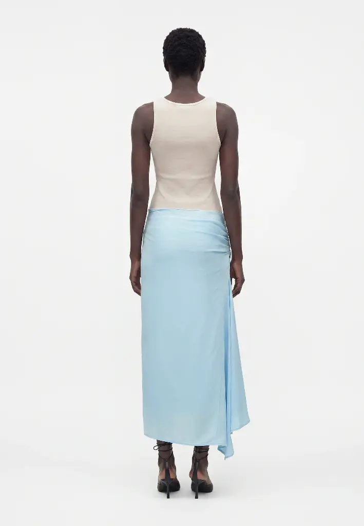 Asymmetrical Smocked Skirt