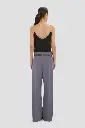 Straight Leg Folded Trouser In Flint