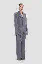 Straight Leg Folded Trouser In Flint