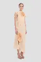Smocked Dress In Sandstone