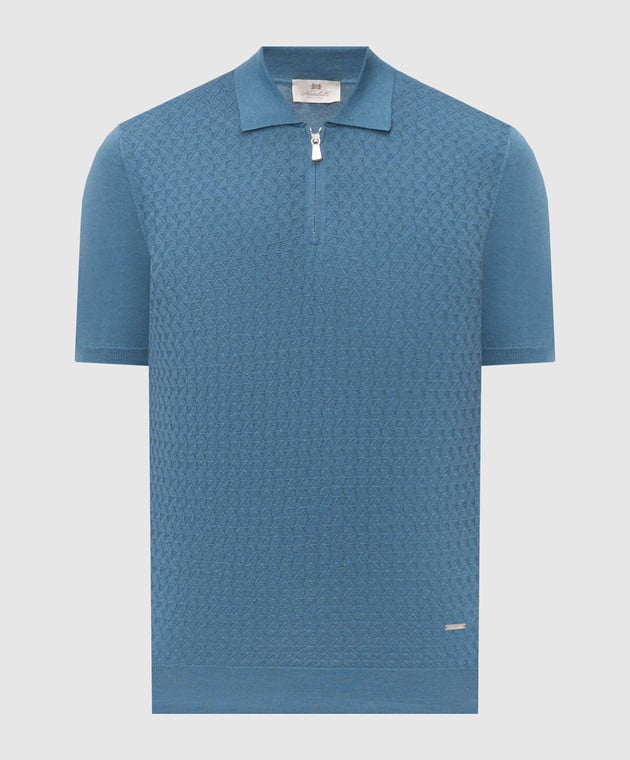 Man Knitted Polo Full Zip 