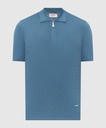 Man Knitted Polo Full Zip 