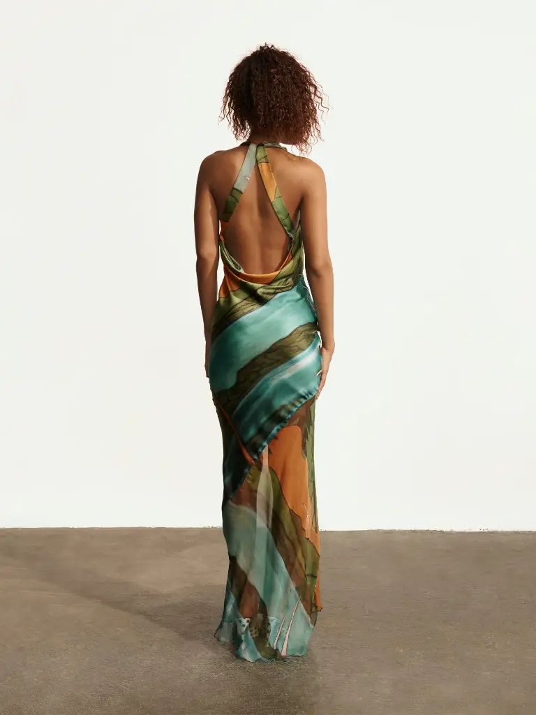 Magdalena Silk Long Dress