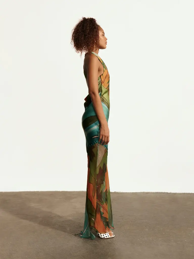 Magdalena Silk Long Dress