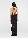 Guayabera Black Knit Long Dress