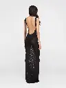Guayabera Black Knit Long Dress