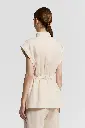 Shirt in lightweight pure linen canvas