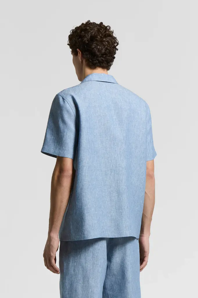 Camp shirt in linen canvas