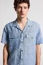 Camp shirt in linen canvas