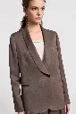 Single-breasted blazer in flowing viscose and linen twill