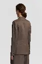 Single-breasted blazer in flowing viscose and linen twill
