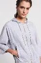 Sweatshirt Melange light cotton stretch fleece Solar white