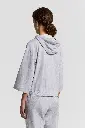 Sweatshirt Melange light cotton stretch fleece Solar white