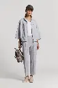 Sweatshirt Melange light cotton stretch fleece Solar white