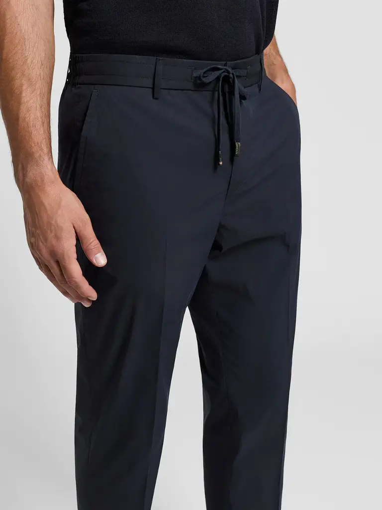 Cotton blend poplin joggers