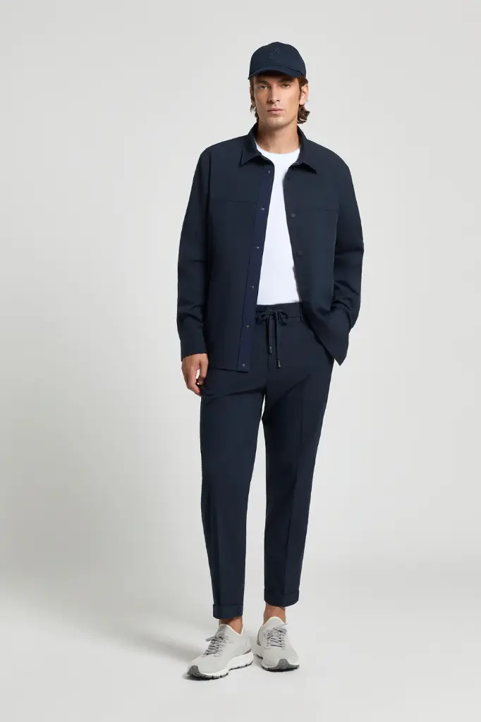 Cotton blend poplin joggers