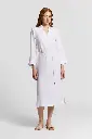 Pure Linen Canvas Midi Dress