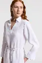 Pure Linen Canvas Midi Dress