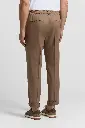 Jogger man pants with drawstring Luxury cotton wool blend twill Zegna fabric Mediterranean Brown