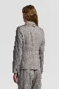 Double-breasted blazer in linen and wool canvas