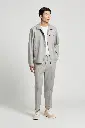 Linen and wool zip-up jacket