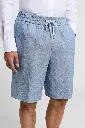 Linen canvas jogger Bermuda shorts